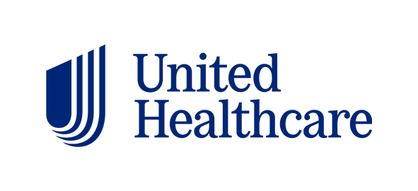United Healthcare logo with blue stylized design on white background